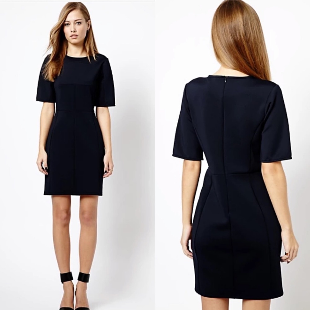 Whistles Clara Dress in Navy Neoprene